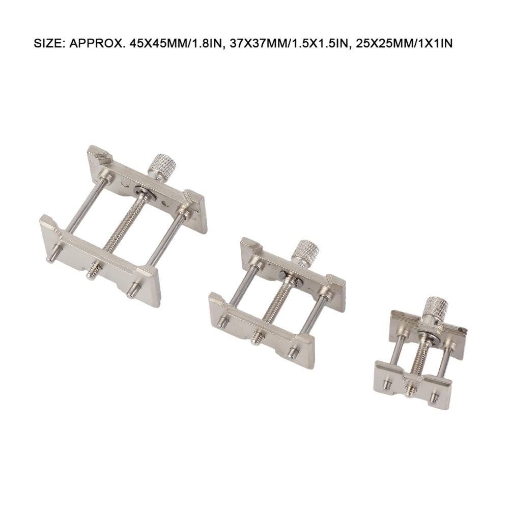 3pcs Silver Watch Movement Holder Metal Material Movement Fixed Base  Watch Repair