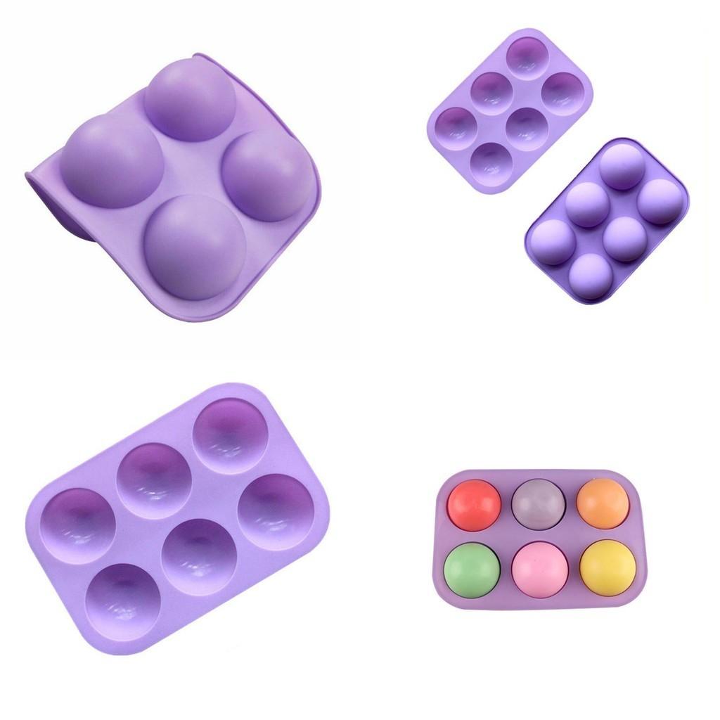 Versatile 3d 6-holes Half Ball Silicone Mold For Perfectly Shaped Chocolate And Cake Treats