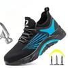 Fashion New Men's Safety Shoes Breathable Steel Toe Shoes Anti-smash Anti-stabbing Sneakers Protective Boots Lightweight Work Men Shoes