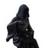 Black Hooded Robe Woman Statue Female Grim Reaper Pour Tea Figurine Mysterious Sculpture for Gothic Home Office Desk Shelf Decor