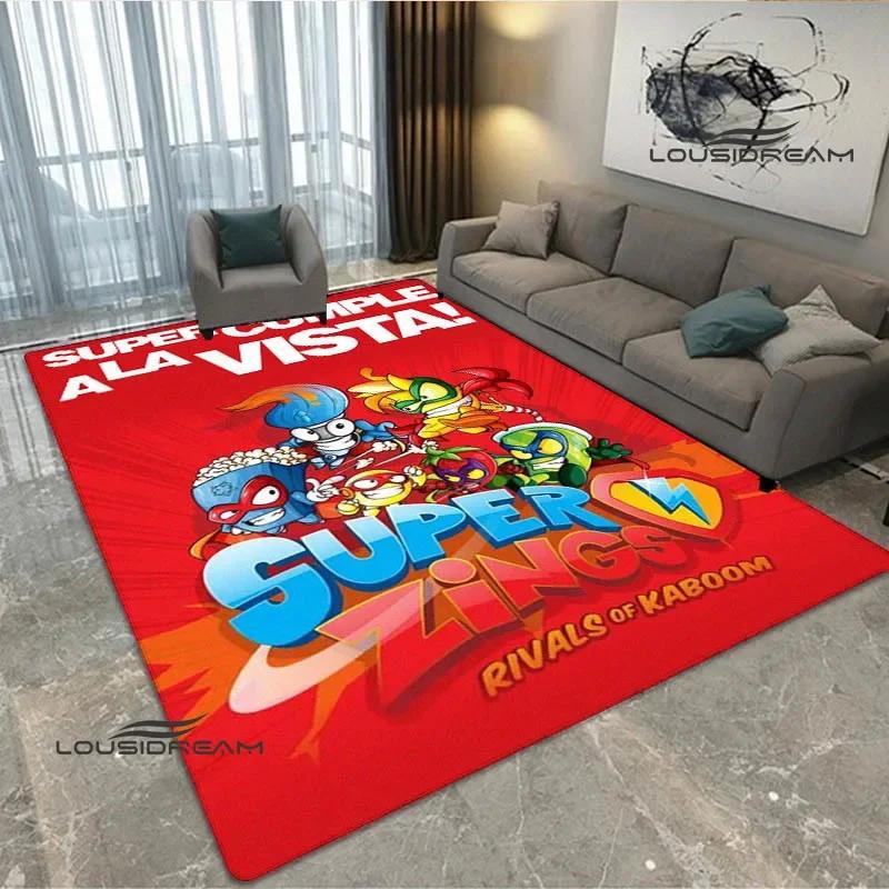 Cute cartoon Super Zings printed carpet Non -slip carpet Yoga mat door mat photography props kitchen mat area rug birthday gift