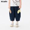 M.Latin Kinderen Patchwork Kleurblok Geweven Capri Broek