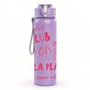 1PC La Club De La Plage French Summer Beach Art 750ml Color Plastic Sports Water Bottle Leakproof Flip Straw Lid Suitable for Sports Office Home Use