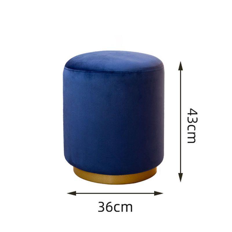 Nordic Stool Luxury Modern Living Room Furniture Ottoman Portable Soft Round Design Stool 1-person Interior Removable Ottoman