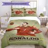Cristiano Ronaldo Bedding Set Breathable Duvet Cover with Pillowcases Decorative Bed Linen for Bedroom Home Decoration Birthday Gift