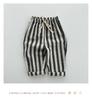 Korean-Style Kids' Summer Cotton Striped Drawstring Pants