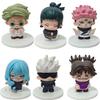 6pcs/set 7cm Jujutsu Kaisen Anime Action Figure Gojo Satoru Megumi Itadori Yuji Ryomen Sukuna Nanami Geto Suguru Cute Model Toys