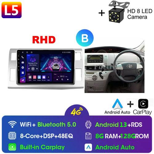 Android 14 Carplay WIFI+4G Car Radio For Toyota Previa 3 III XR50 Estima 2006-2019 Multimedia Player GPS 2din Head Unit Stereo