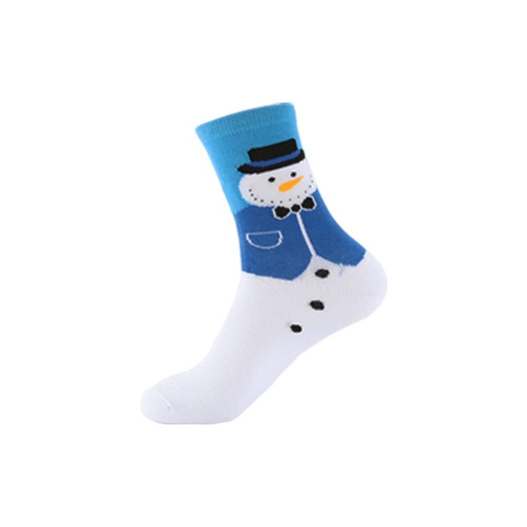 Autumn Santa & Reindeer Christmas Mid-Tube Cotton Socks for Men & Women - Trendy and Comfortable