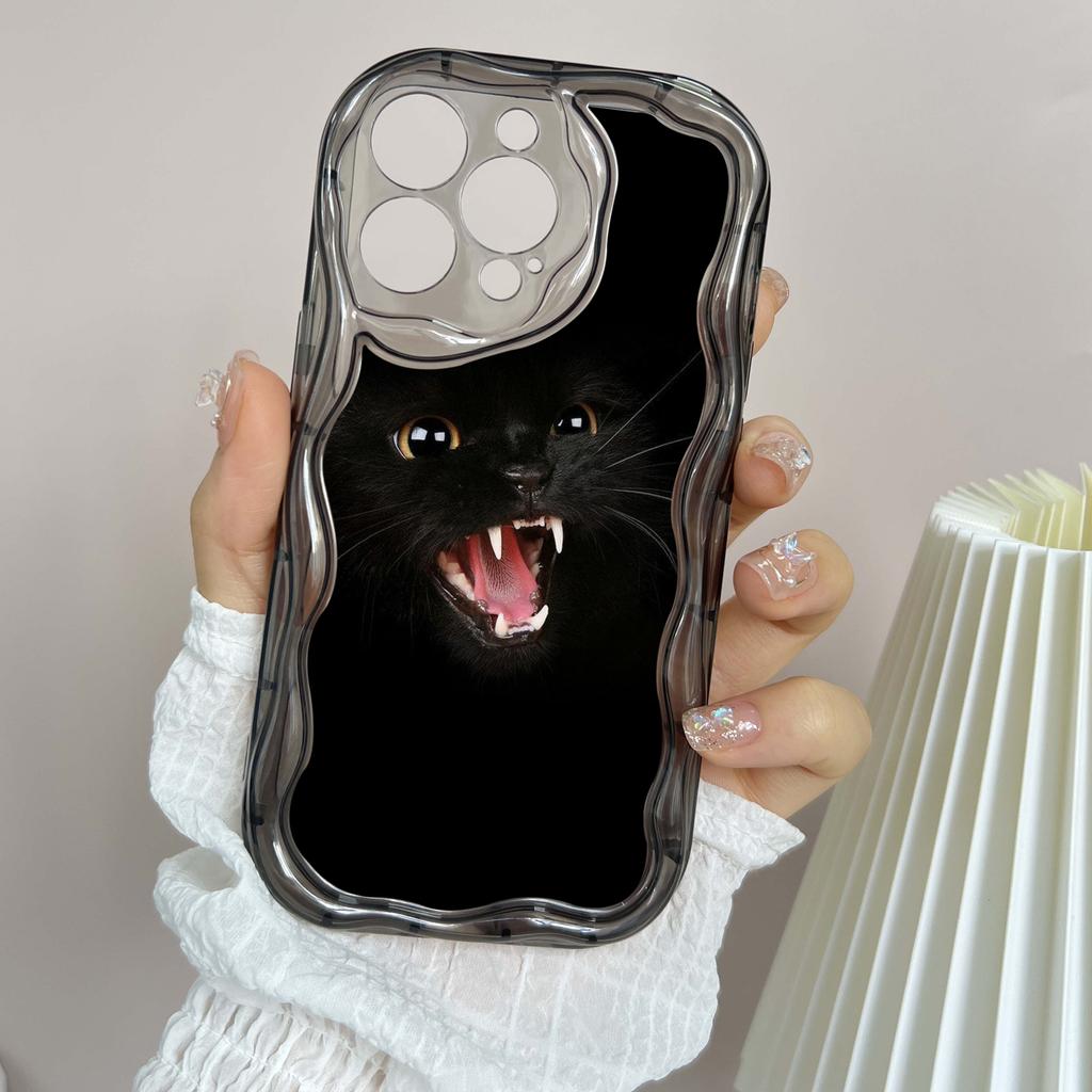 LZ10 Cat Body Language Clear Soft Wave Phone Cases for iPhone 15 13 Pro Max 12 Mini 14 8 Plus XS Max XR 6 Protection Back Cover