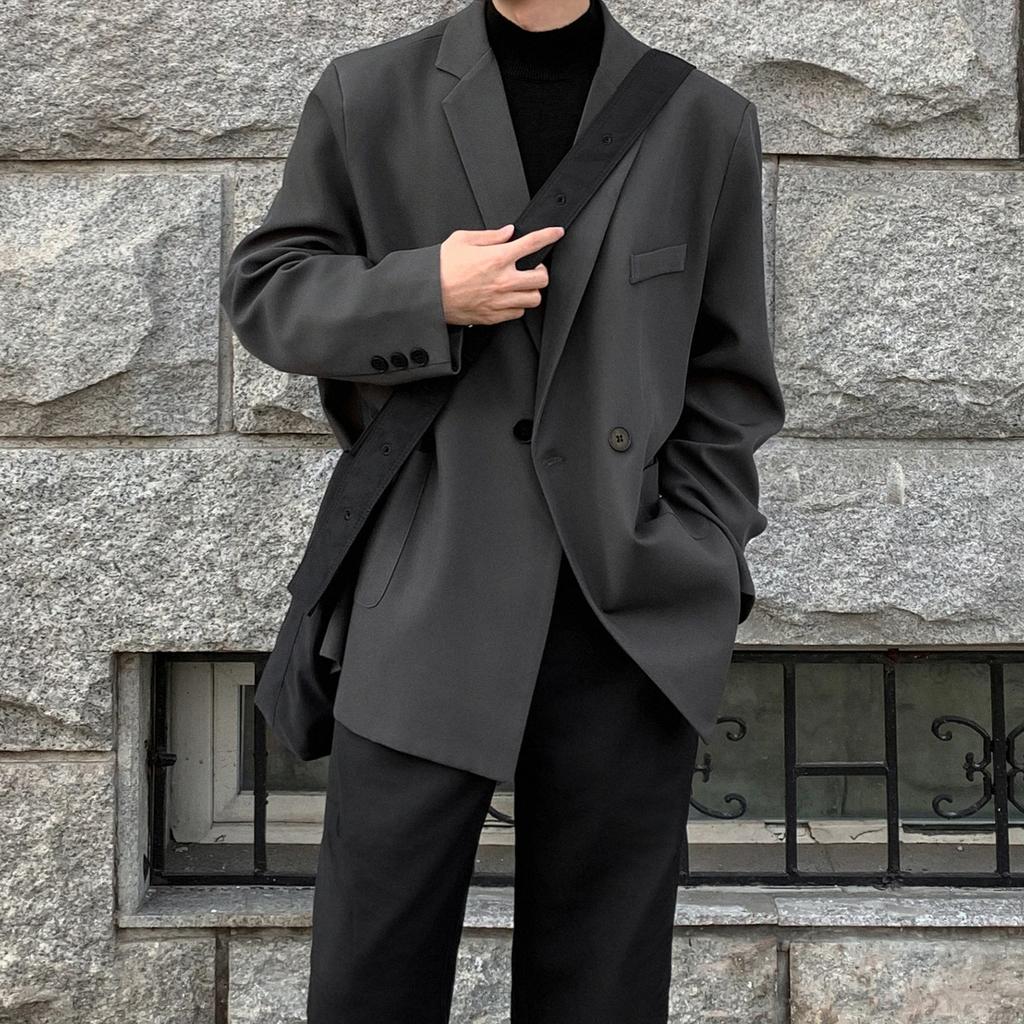 Lente Heren Formele Blazers Heren Koreaanse Mode Losse Casual Jurk Jas Heren Harajuku Sociale Pak Jas Kleding