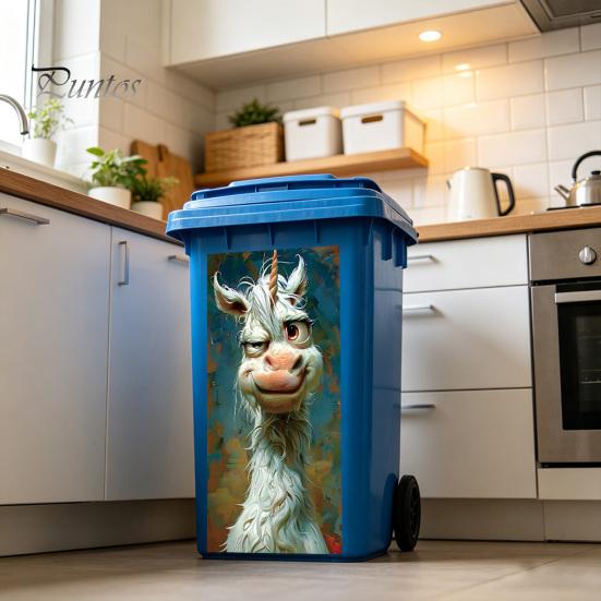 No Residue Bin Wraps Fun Animal Trash Can Stickers, Self?Adhesive Decals for Outdoor Funny Yard Decorations Garbage Can, Mailbox Storage Box