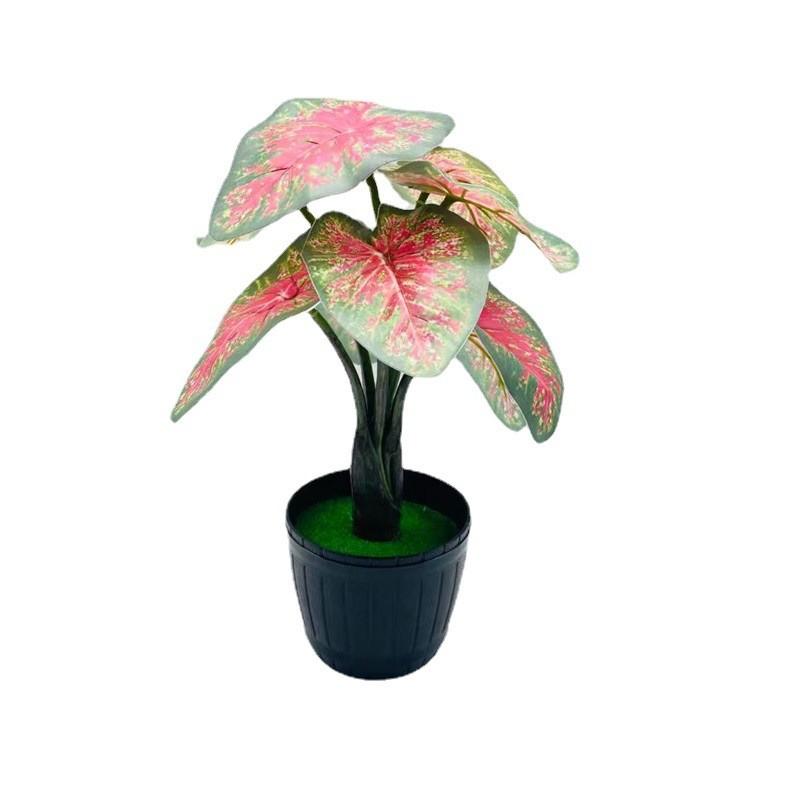 Leaf Taro Simulation Monstera Deliciosa Artificial Plant Bonsai Decor Indoor