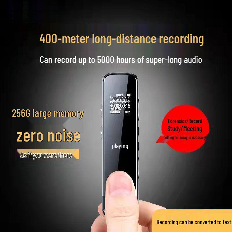 

2025 Portable Noise-Canceling Voice Recorder: Long Standby, Student & Professional Use, Converts Speech to Text. 128GB [Warranty]