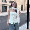 Fluffy Y2k Bow Scarf Harajuku Women Scarf Elegant Bowknot Fur Scarf  Streetwear