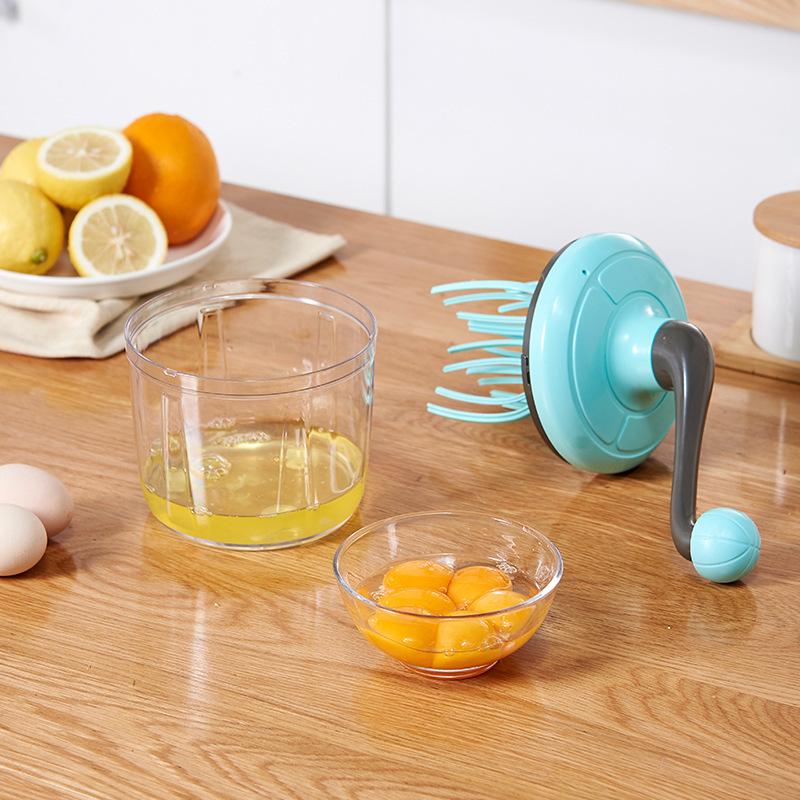 Manual Egg Cream Whisk Hand Mixer Semi Automatic Multipurpose Stainless Steel Portable Kitchen Tool for Baking Mixing Drinks