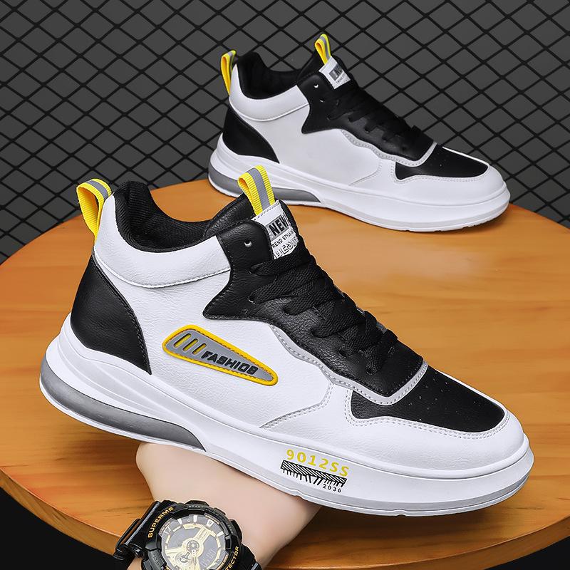 

Мужская обувь Board Shoes High Top Spring New Men s Casual Trending Shoes Inner Heightening Small White Shoes