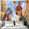 Zootopia 2 Nick Judy Tapestry Camping Party Dorm Home Daily Decor Backdrop Flat Print