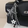 New leopard print five-pointed star pendant accessories fashion beaded flower braided rope bag pendant keychain