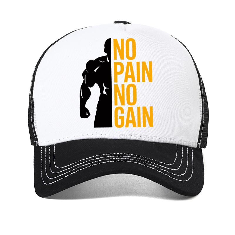 NO PAIN NO GAIN baseball cap fashion casual adjustable Sports Caps summer unisex mesh sun hat Breathable Snapback hats