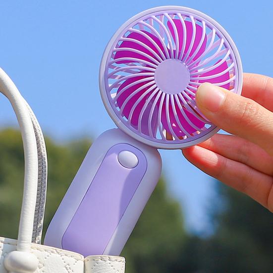 Portable Handheld Fan Low Noise Adjustable Wind Speed Small Fan Lightweight Compact Personal