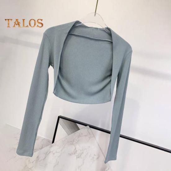 Solbeskyttelsesklær Ensfarget Langermet Slim Fit Solbeskyttelsesjakke Allsidig Ensfarget Danse- og Yogadrakt