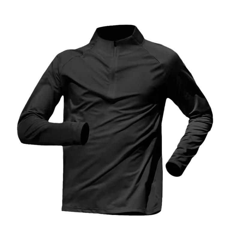 Men’s Long-Sleeve Quick-Dry Half-Zip Sports Top for Cycling, Running, and Training
