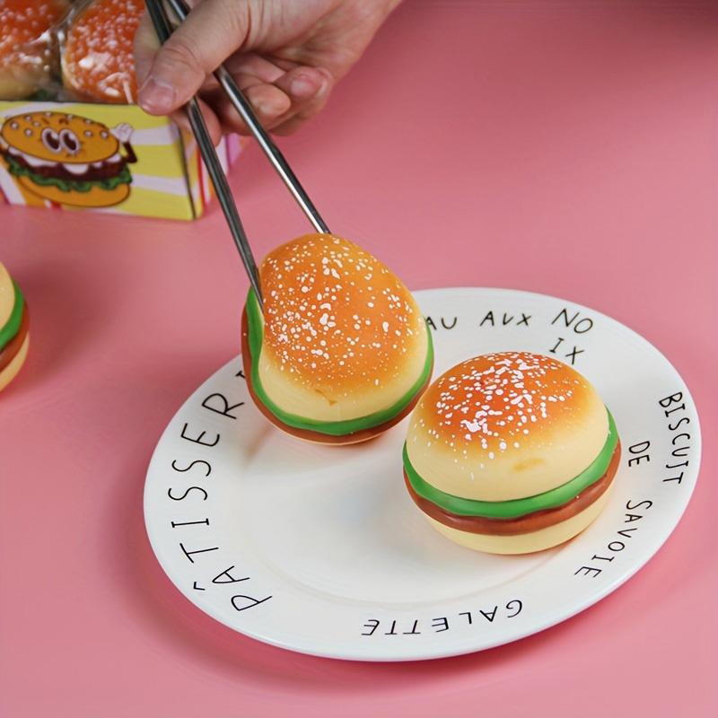 Simulation Hamburger Decompression Stress Relief Taba Squishy Toys Super Soft Pinching Cookies Fidget Toy For Anxiety Relaxation