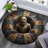 Cartoon Print Round Area Rug,Carpet Rug for Living Room Bedroom Sofa Playroom Decor,Non-slip Floor Mat