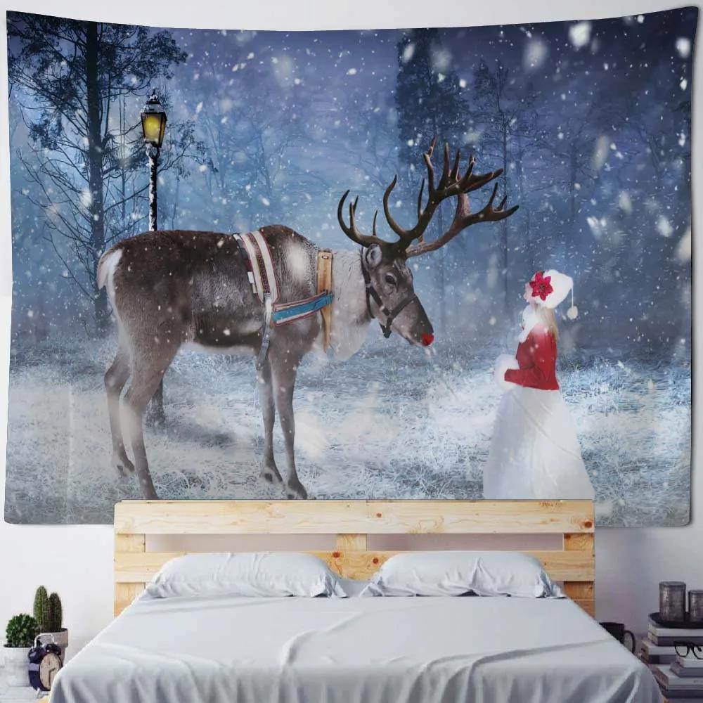 Christmas Tapestry, Holiday Decoration, Christmas Tree, Santa Claus, Home Art Decoration, Room Decoration, Hanging On The Wall