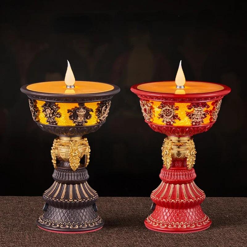 1 Pc Simulated Candle Buddhist Tools in Buddhist Temples Home Decoration Pray for Auspiciousness  home accessories feng shui