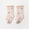 Baby Socken Weiche Baumwolle Lockige Spitze Niedliche Blume Gedruckt Silikon Rutschfeste Herbst Winter Mädchen Jungen Neugeborene Geschenke Kinder Sachen 0-5Y