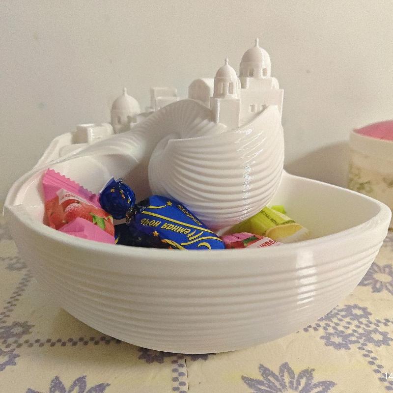 Conch Shell Shape Catchall Bowl Shelf Display Spiral Divider Shell Key Bowl Desktop Decor Organizer Tray