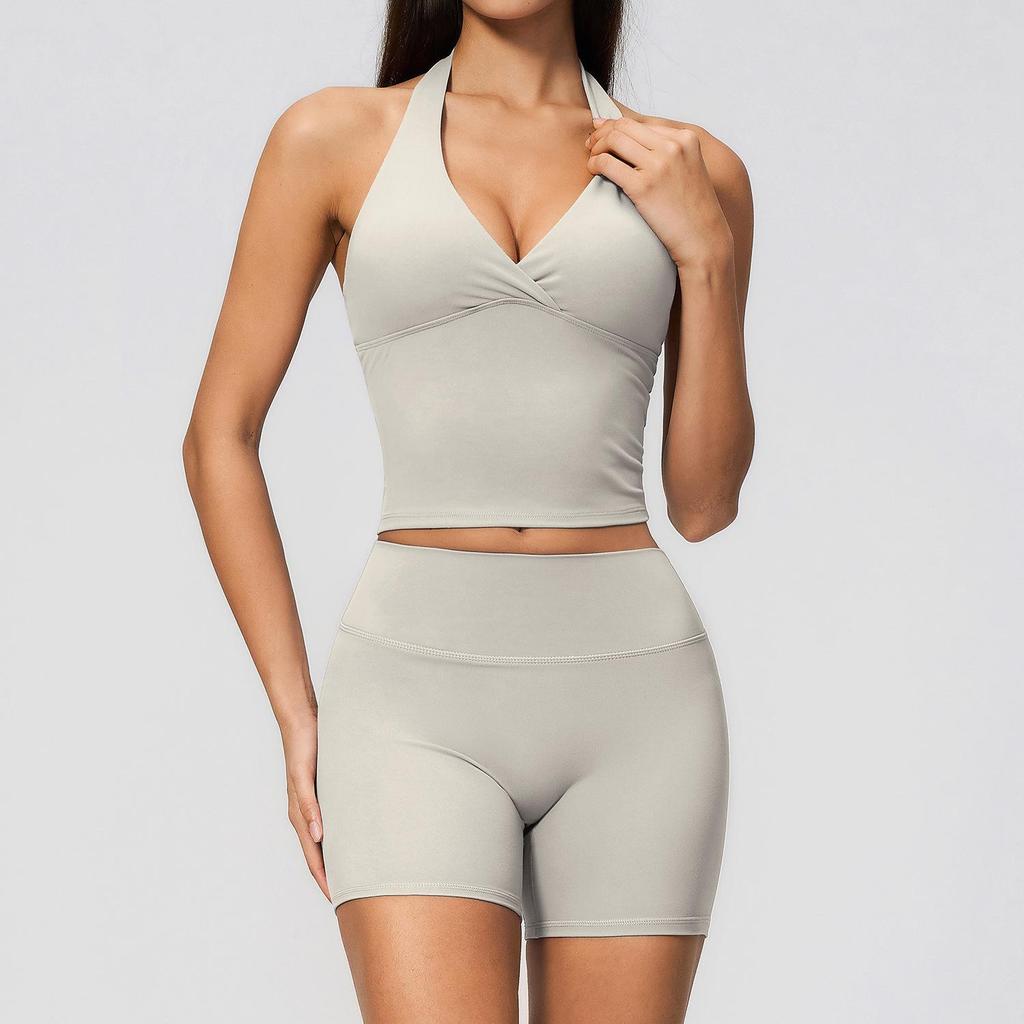 Dare To Show Yoga Set: Seamless Hip-Lifting Patchwork, Double-Layer Waistband, Cross-Border 2-Piece Fitness Wear, Style 4208