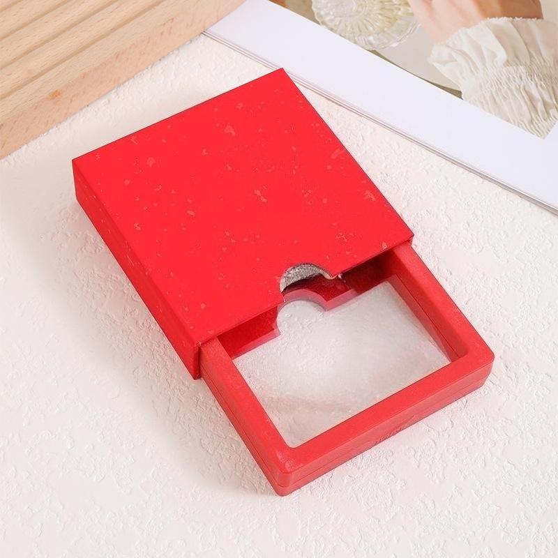 Transparent Floating Display Boxes Lastic PE Film Jewelry Packaging Box Jewelry Necklace Ring Seal Antioxidant Collectible Storage Case 10pcs
