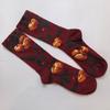 French Artistic Oil Painting Series: Colorful Trendy Mid-Calf Cotton Socks for Women