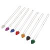7PCS Guitar Pick Necklace Colorful Unique Design Portable Artistic Metal Guitar Pick for Musician