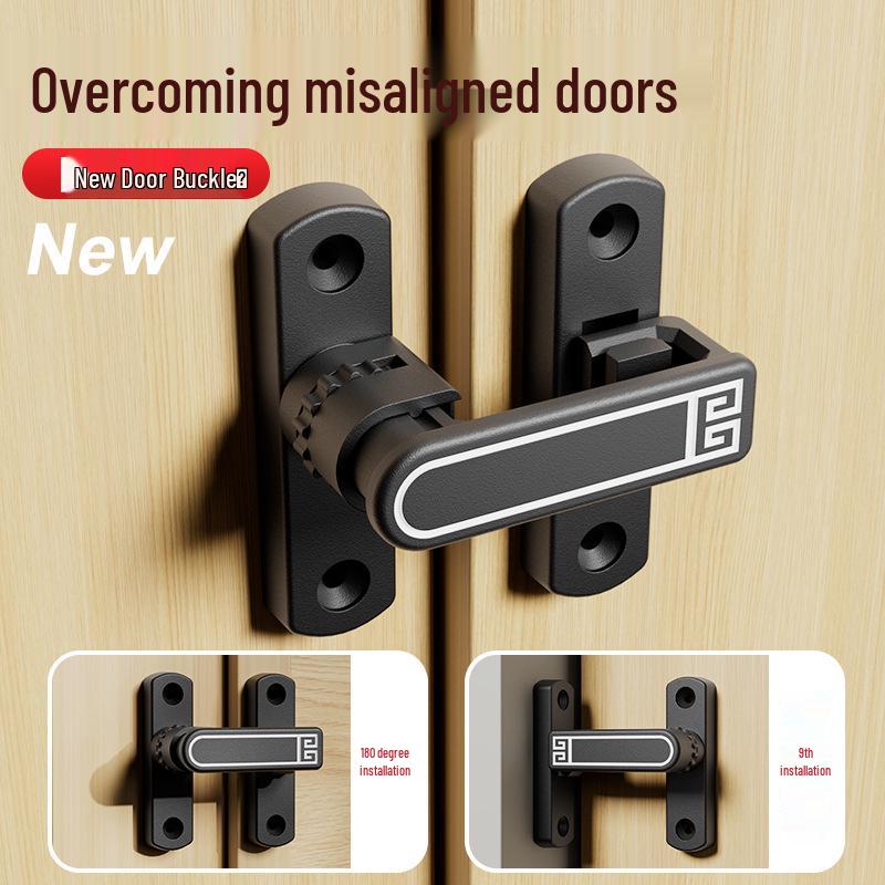Adjustable No-Drill Surface-Mount Sliding Door Bolt Latch