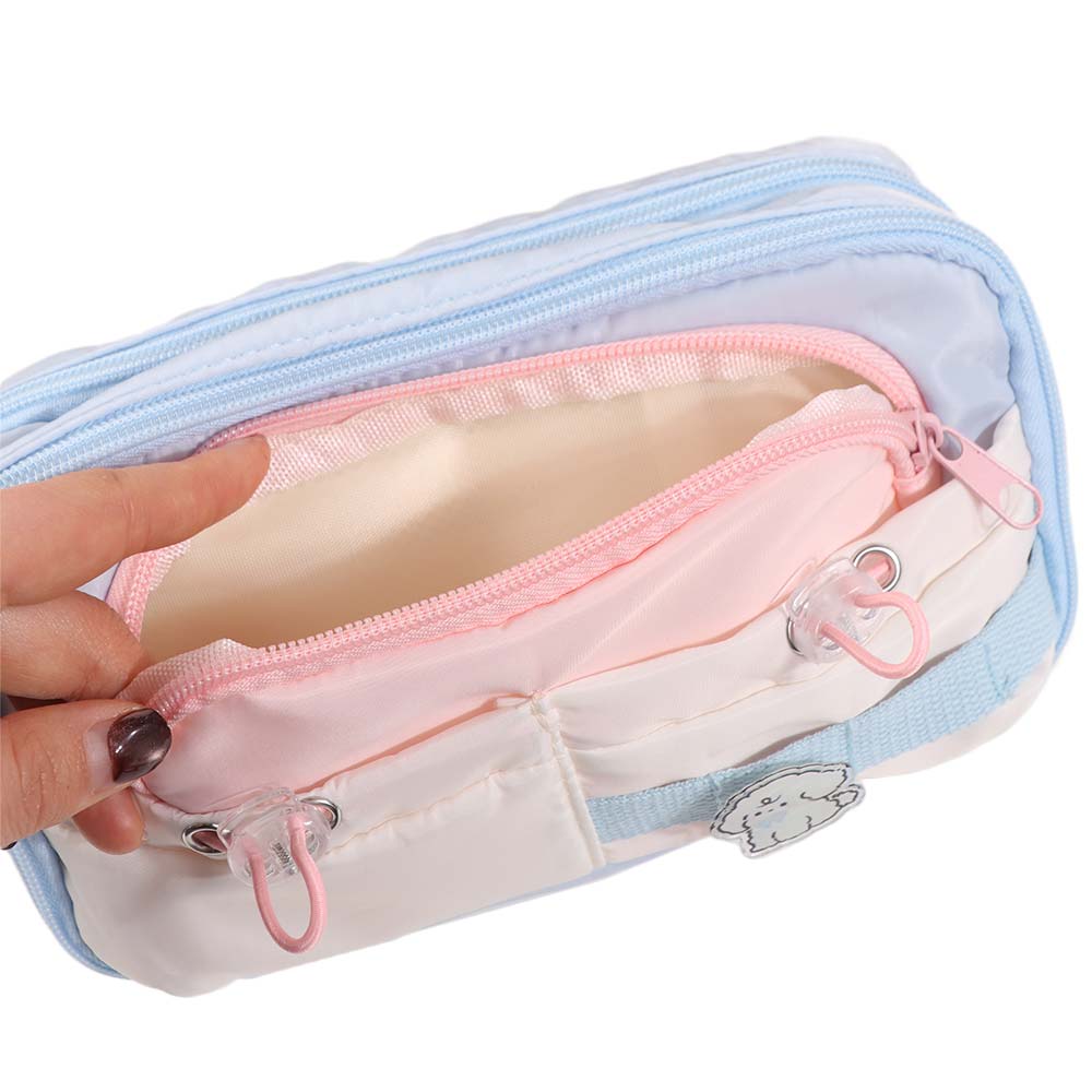 Flip Style Student Pencil Case Large Capacity Gel Pen Organizer Kawaii Cute Pencil Pouch  Girl