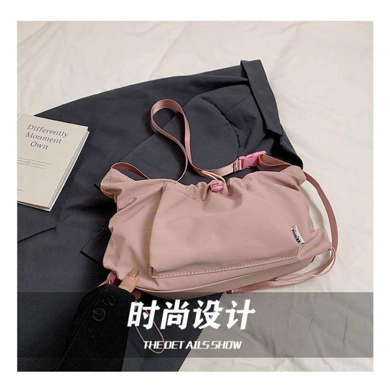 2025 Pure Color Nylon Fabric Women's Bag New Lightweight Cross-border Casual Large-capacity One-shoulder Cross-body