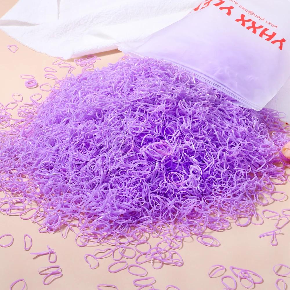 1000/2000Pcs Thicken Colorful Elastic Hair Bands for Kids Girls Scrunchie Rubber Band Ponytail Holder Hair Accessories Hair Ties