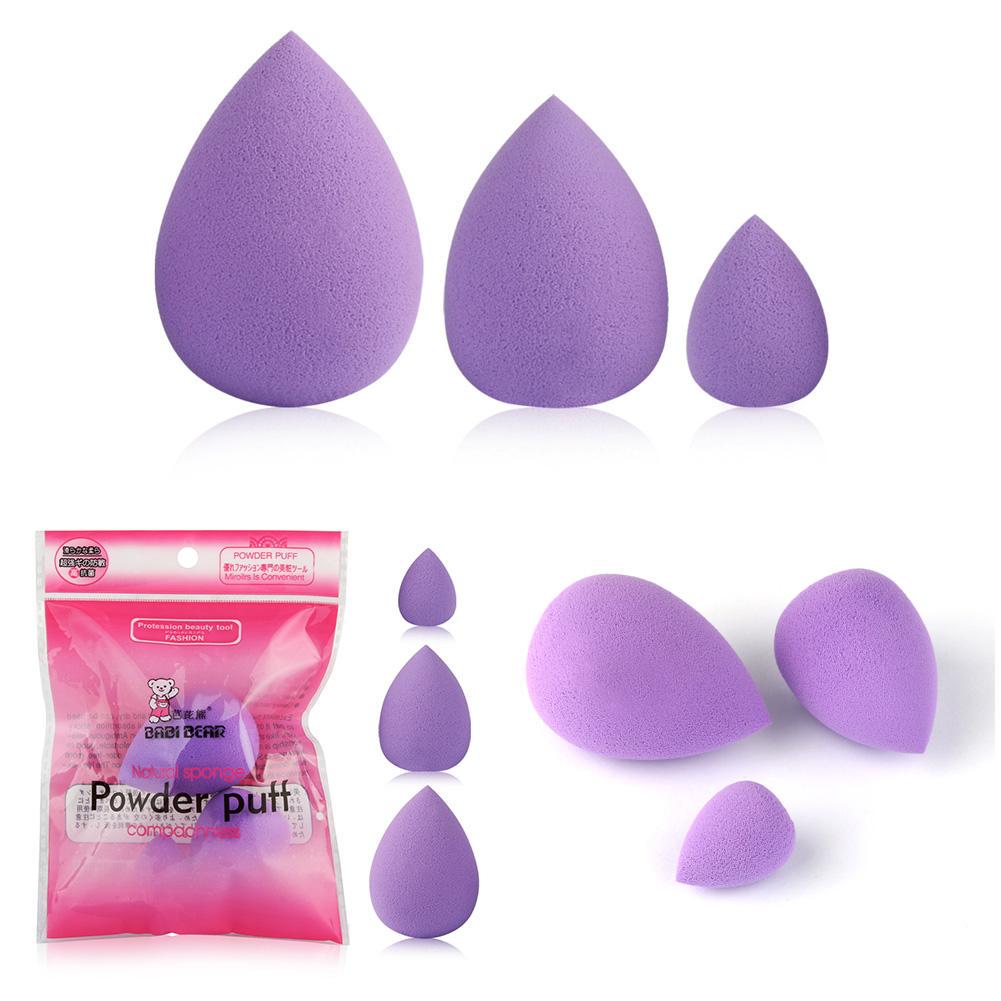 3Pcs/Pack Makeup Sponge Powder Foundation Cosmetic Puff Smooth Flawless Blending Tool