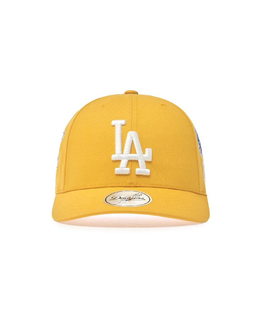 Emelbi Signature All-Over Patch Structure Ball Cap La (Mustard)