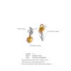 Eetit Charm Stylish Asymmetrical Heart Lock Chain Drop Dangle Earrings Punk Stainless Steel Trendy Jewelry Wholesale for Women