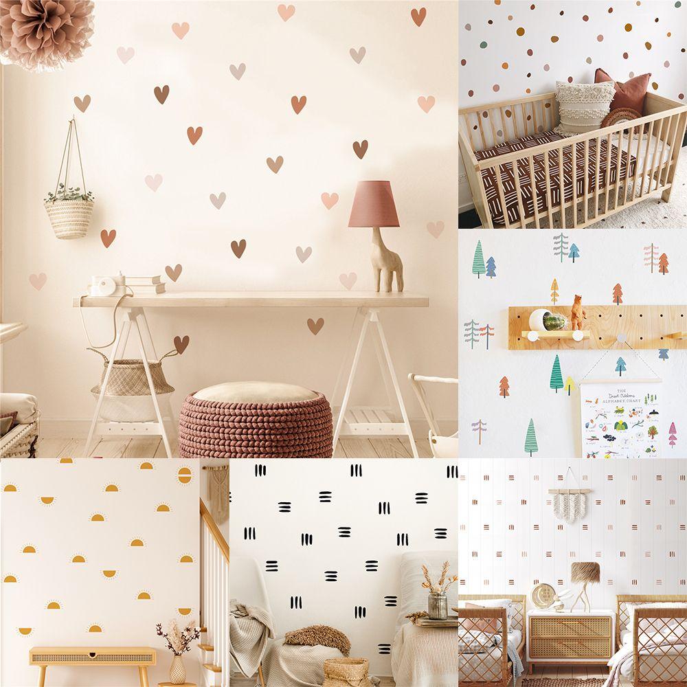 Creative Warm Kids Room Home Decor Boho Polka Dot Wall Stickers Baby Room