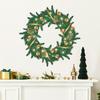 1Pcs Christmas Merry Christmas Sticker Wreath Decoration Glass Window Wall Sticker Decorative Sticker Snowflake Round