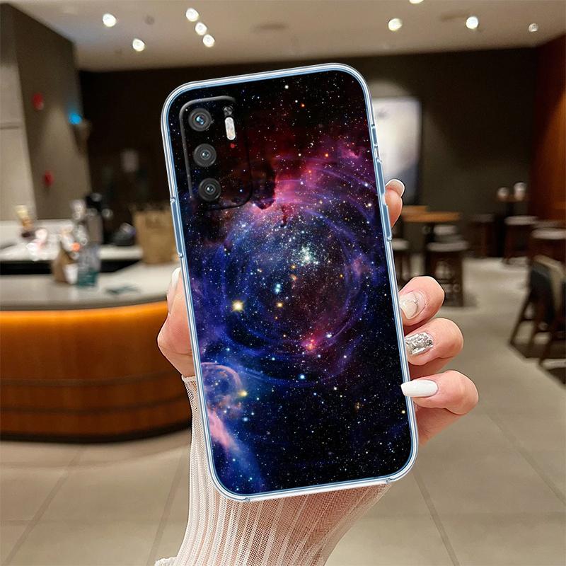 UP43 Purple Space Star Transparent Phone Case for Samsung Galaxy A04 A04S A14 A23 A34 A54 M23 M33 M52 M53