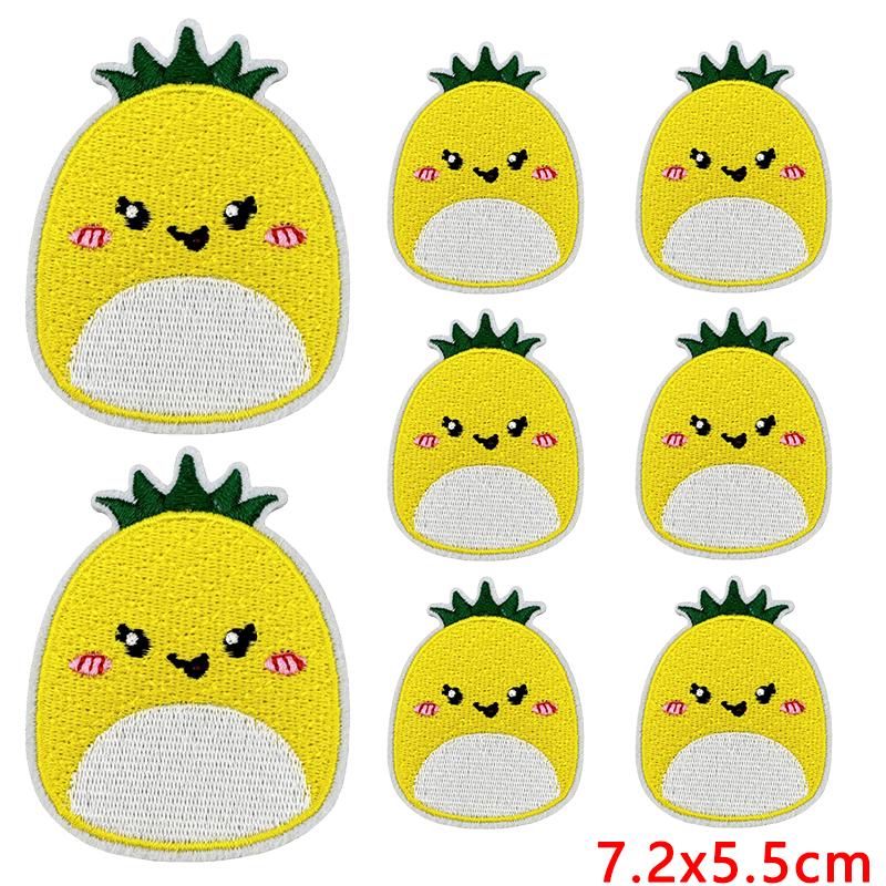 10pcs Wholesale Cute Food Series Embroidery Patches Diy Cartoon Iron On Patches For Clothing Sew Stickers Badge Applique