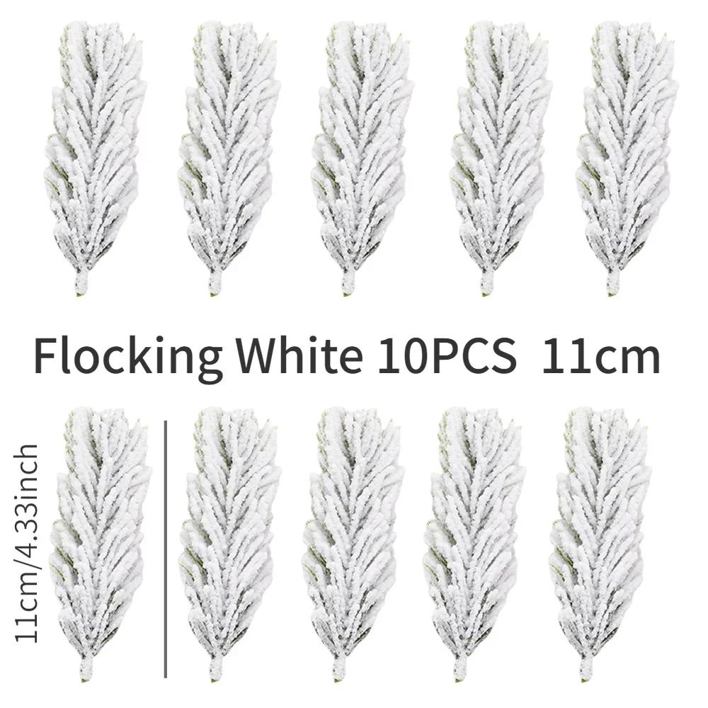 10/20 Pcs Artificial Plants Pine Branches Christmas Tree Accessories DIY New Year Party Decorations Xmas Ornaments Kids Gift