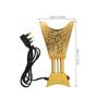 Vintage Arabian Electric Incense Burner Desktop Decorative Incense Stove for Home Office Yoga Space Tearoom Centerpiece